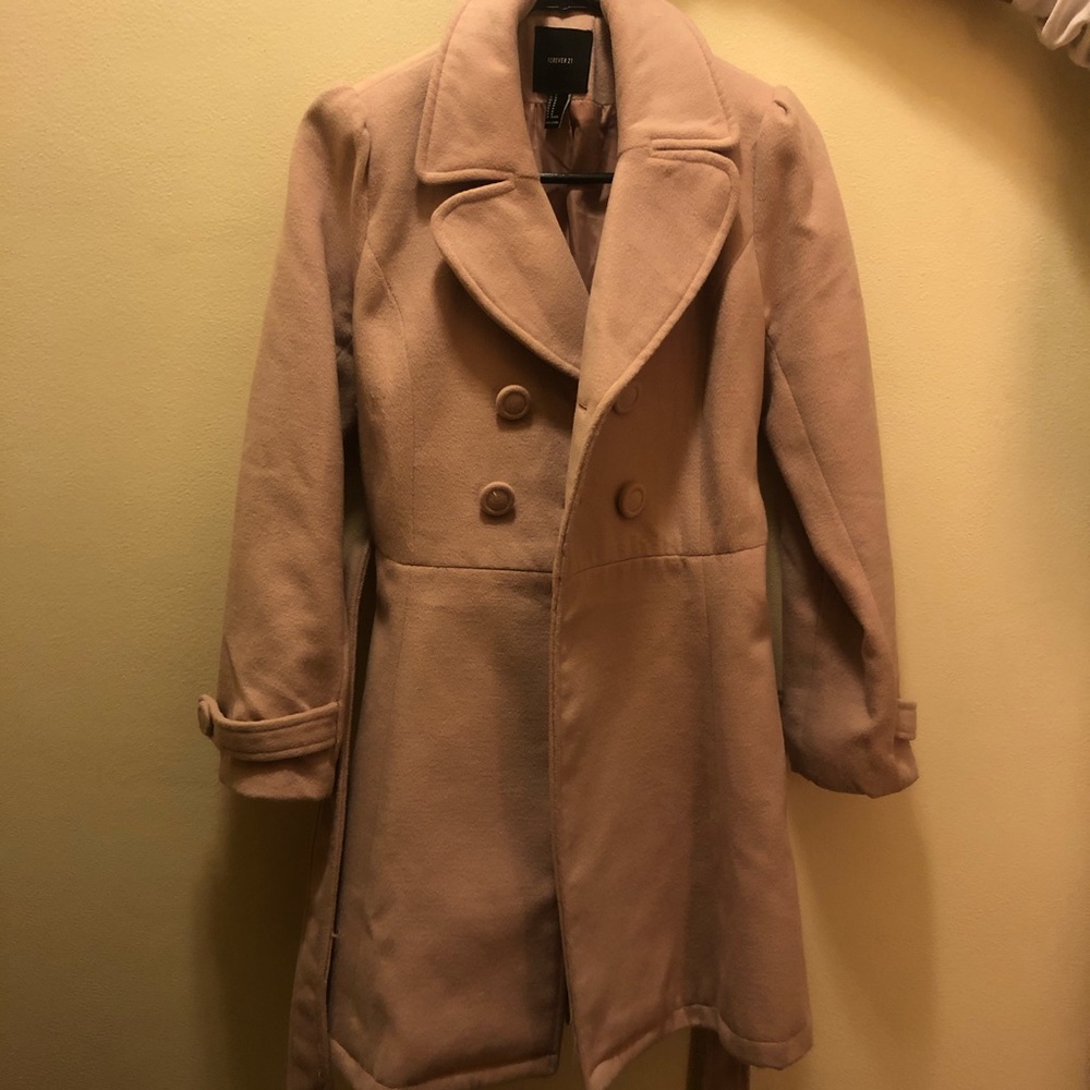 Pink peacoat from Forever 21 size M